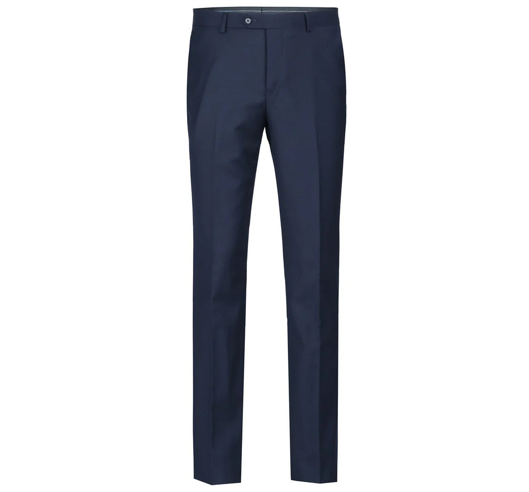 Renoir Mens Pant 508-19-BLUE ( Regular Fit Flat Front Wool Suit Pant )