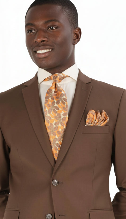 Iconic 5604-7-BRN Mens Church Suit