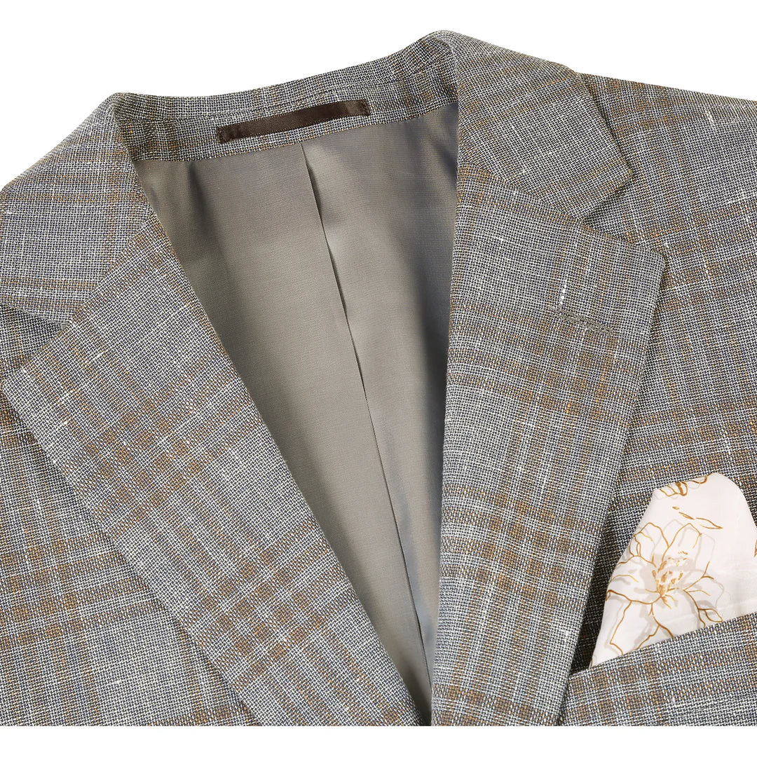 Renoir 565-13-GRY-BRN Mens Blazer
