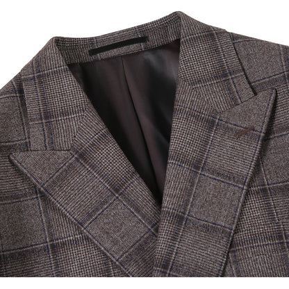 Alessandro Vitello Mens Suit 565-7-BROWN