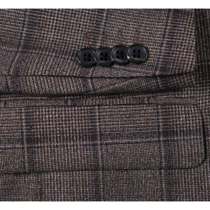 Alessandro Vitello Mens Suit 565-7-BROWN