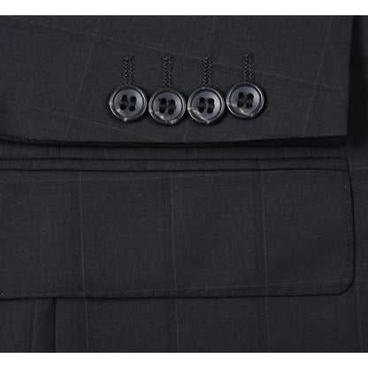 Renoir Mens Suit 566-15-BLK