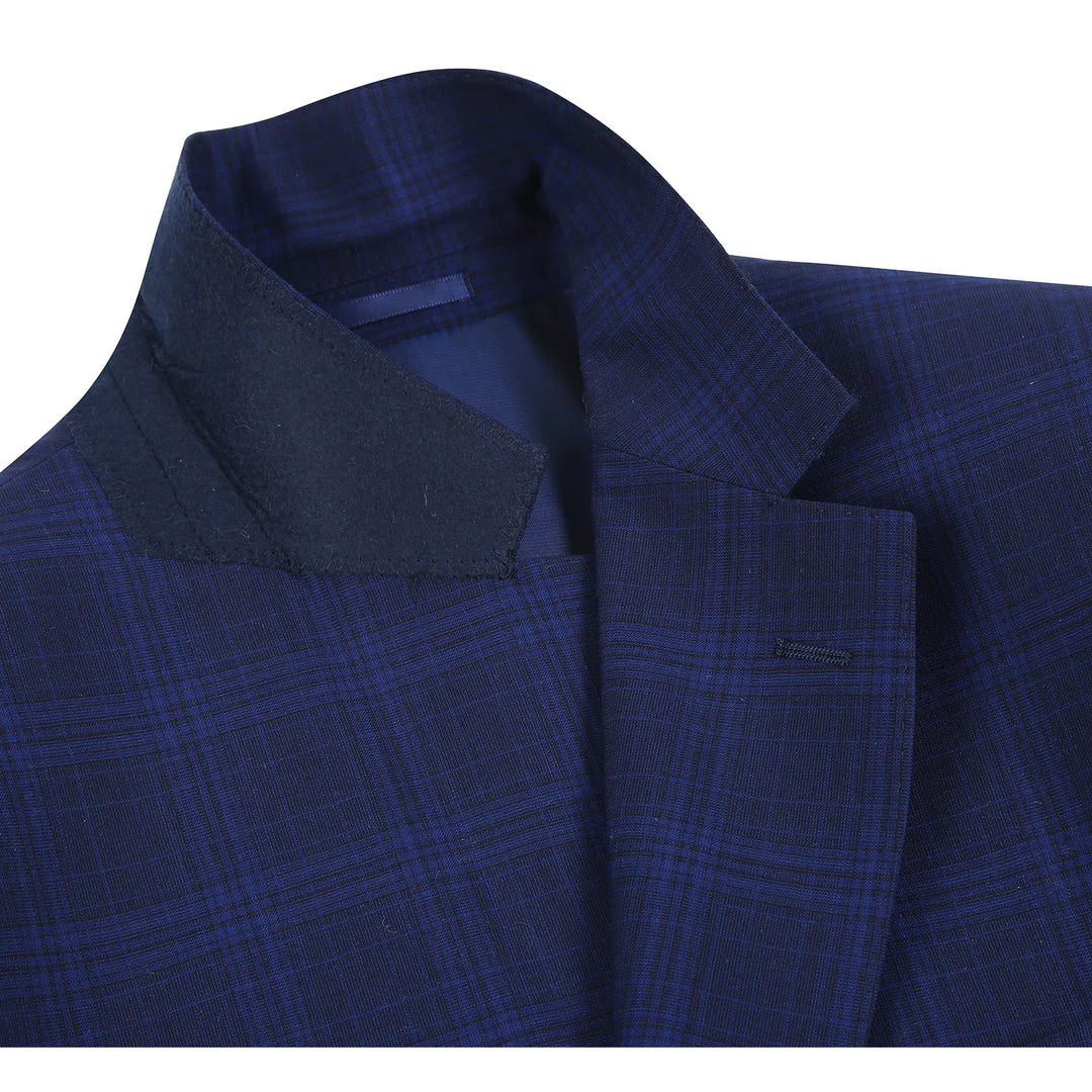 Alessandro Vitello Mens Suit 566-7-BLUE