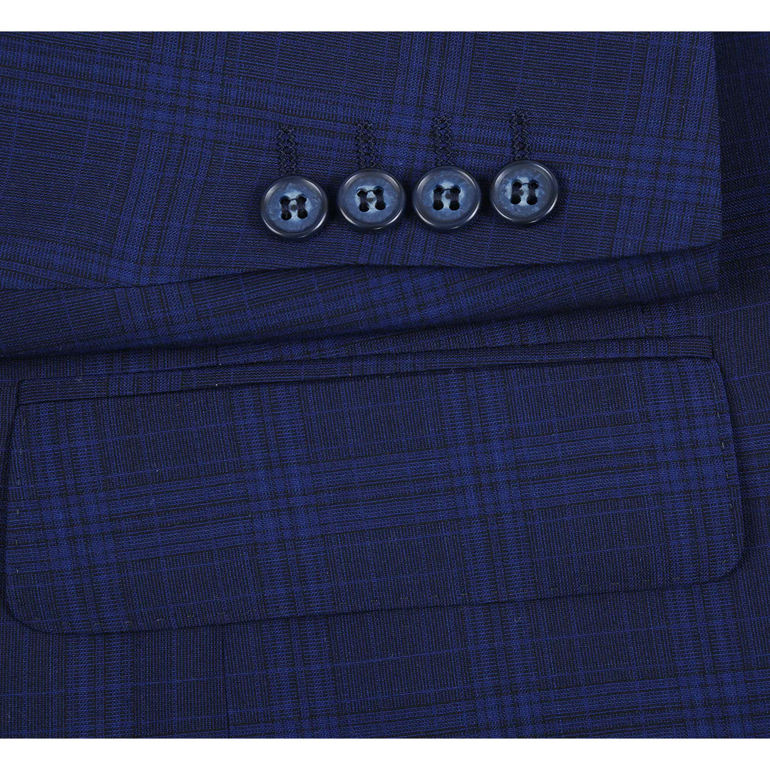 Alessandro Vitello Mens Suit 566-7-BLUE
