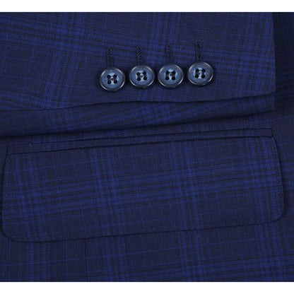 Alessandro Vitello Mens Suit 566-7-BLUE