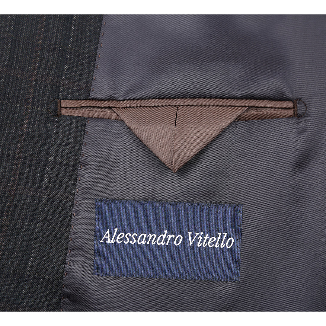 Alessandro Vitello Mens Suit 566-9-BLK