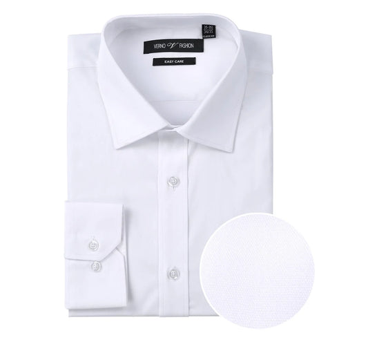 Verno CS0220-WHT Mens Shirt