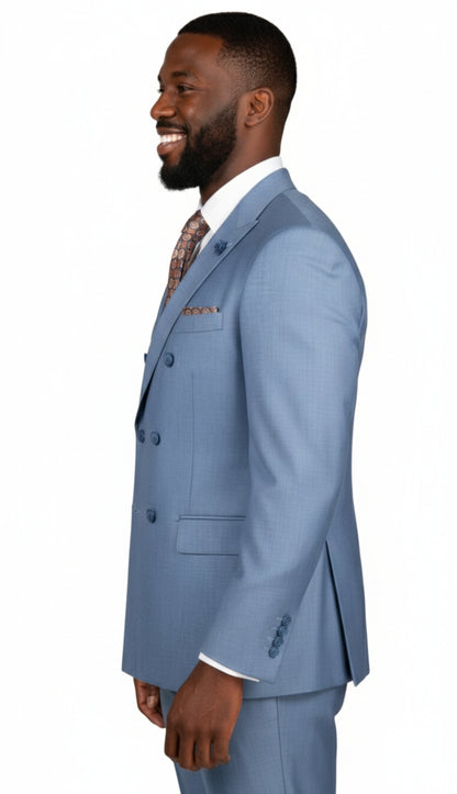 Vinci DRK-5-BLU Mens Suit
