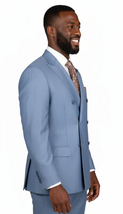Vinci DRK-5-BLU Mens Suit