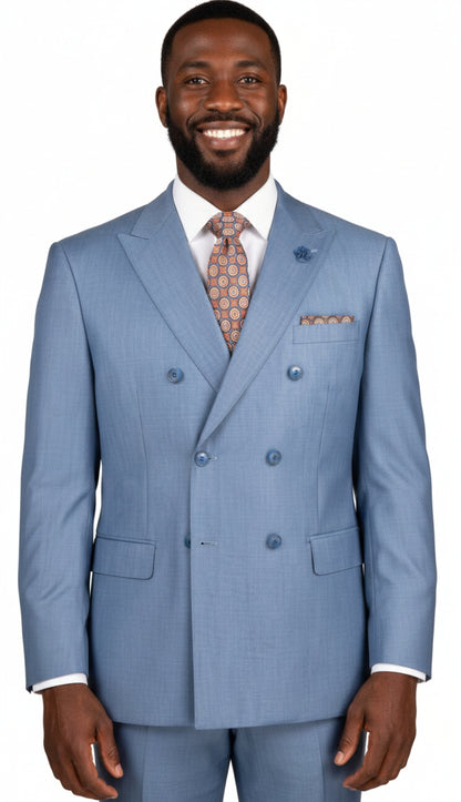 Vinci DRK-5-BLU Mens Suit