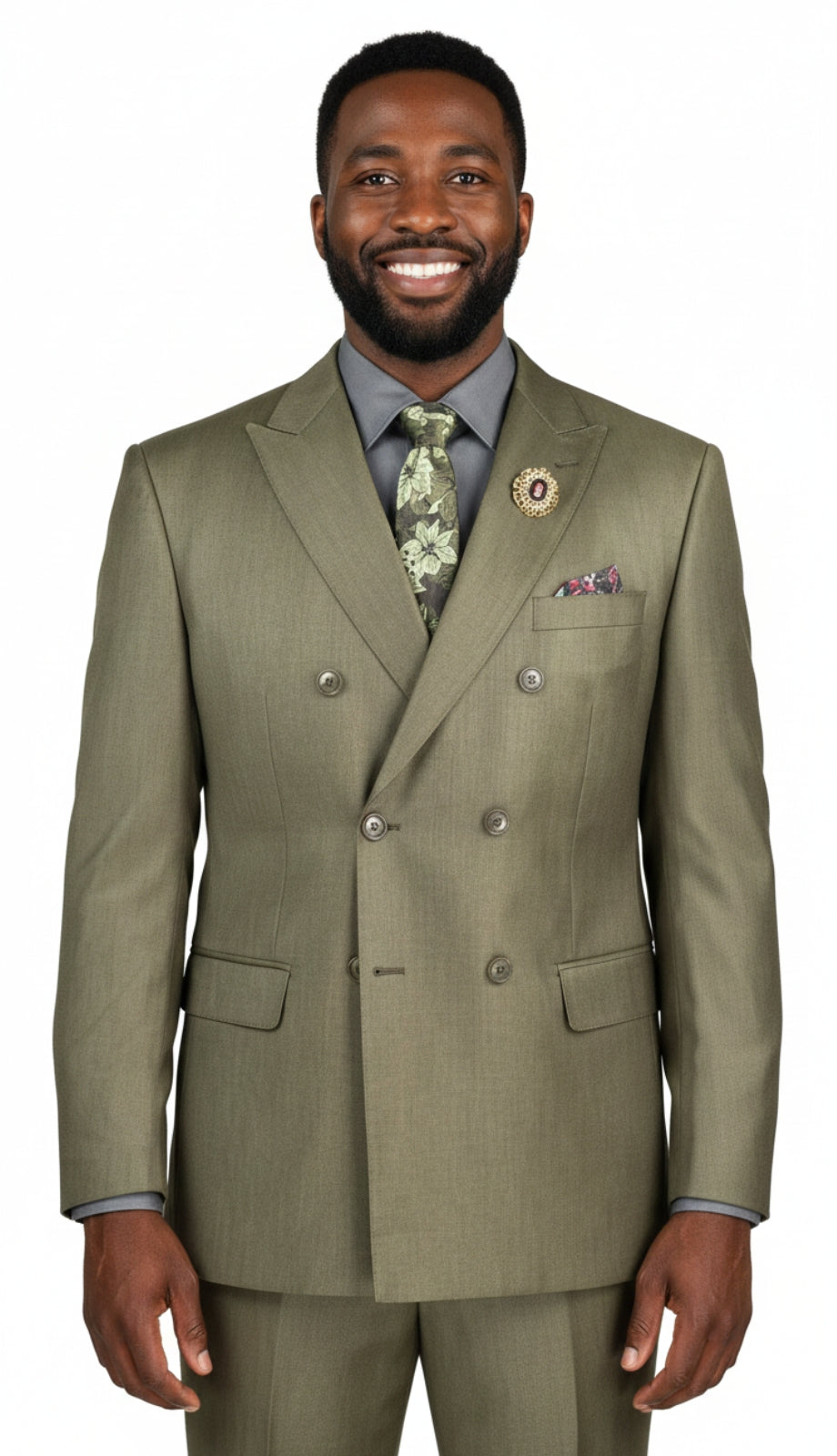 Vinci DRK-5-GRN Mens Church Suit