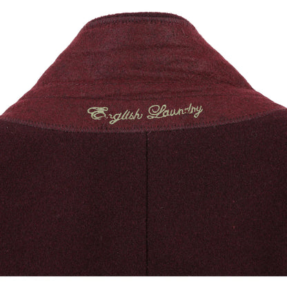 English Laundry Mens Coat EL53-01-700-BURG ( Wool Blend Breasted Burgundy Top Coat )