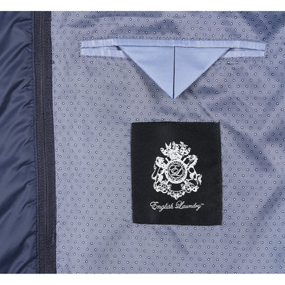 English Laundry Mens Coat EL53-55-495-GRY-BLUE ( Wool Blend Breasted Gray Blue Top Coat BIB )