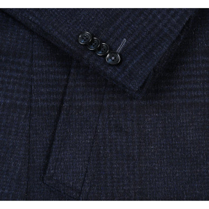 English Laundry Mens Coat EL53-55-495-GRY-BLUE ( Wool Blend Breasted Gray Blue Top Coat BIB )