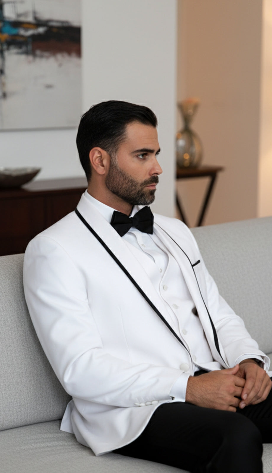 Statement  GENOVA-WH Mens Suit