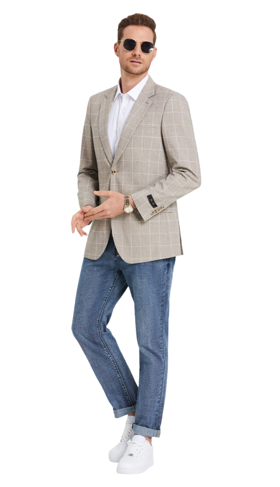 Tazzio MJ375S-01-TAN Mens Sports Coat