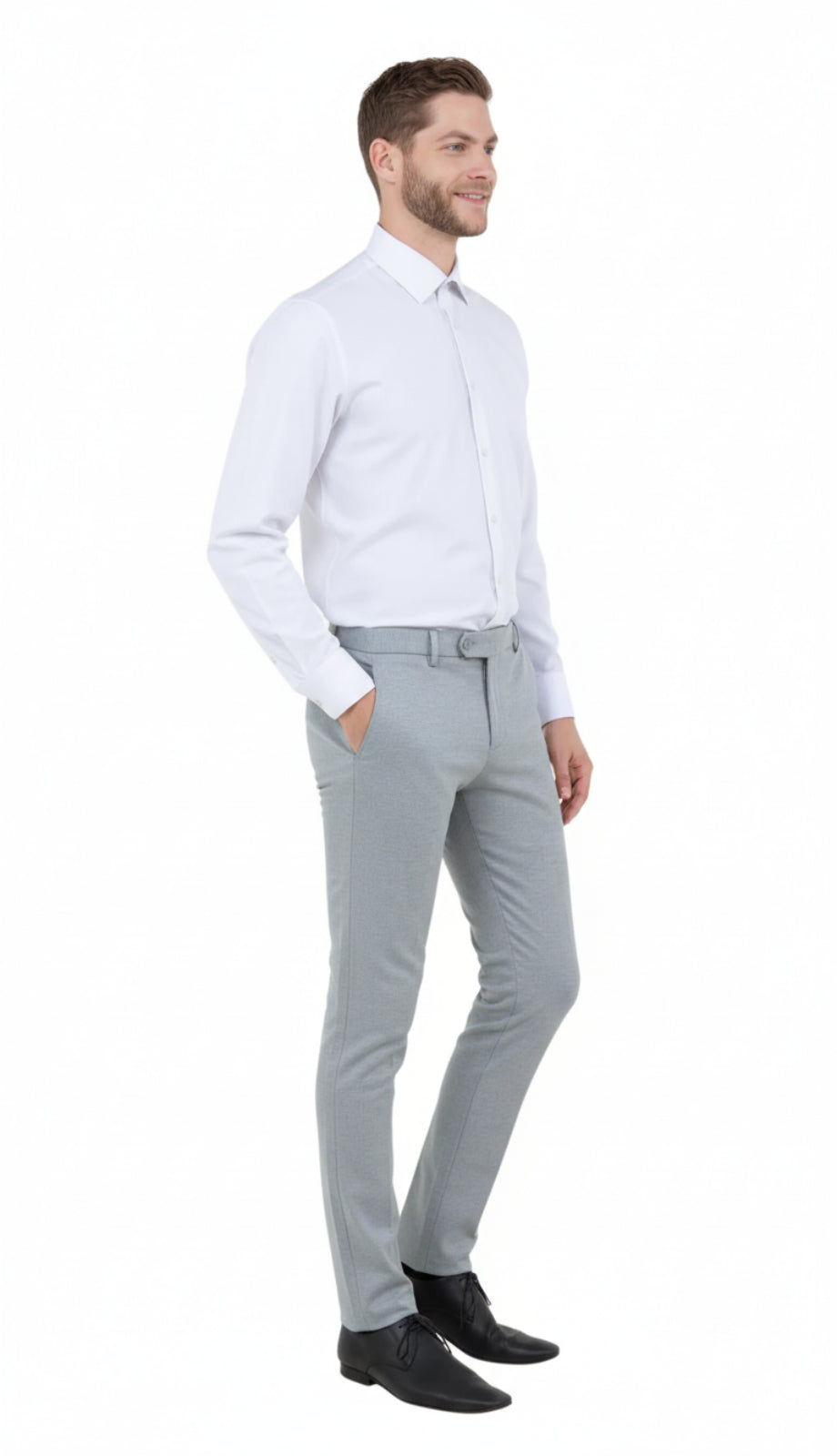 TAZZIO MP110S-03-GREY Mens Dress Pants & Vest Set