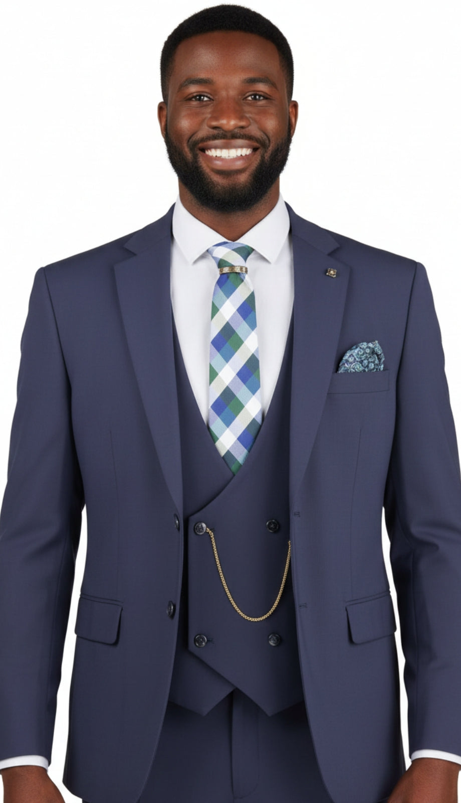 Vinci MV2K-3-NVY Mens Suit