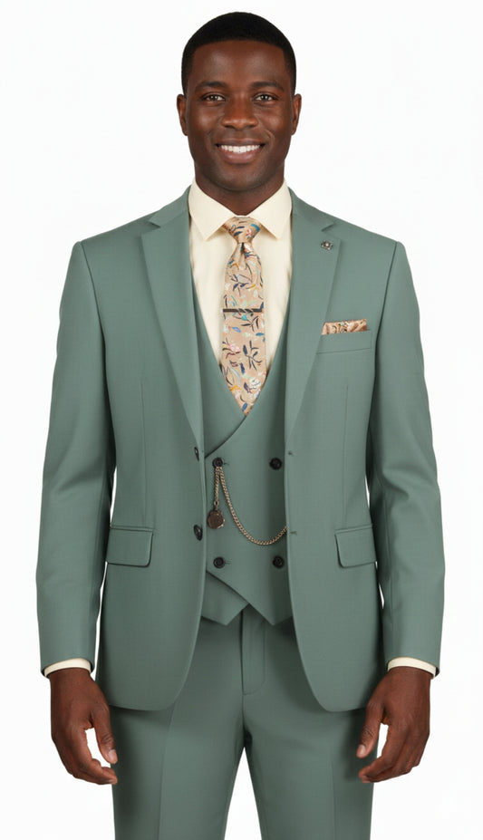 Vinci MV2K-3-SGE Mens Church Suit
