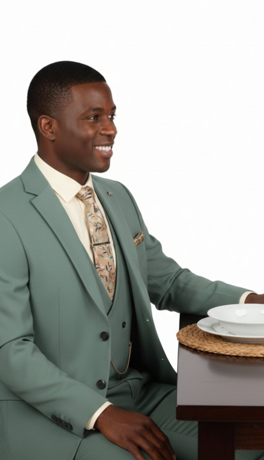 Vinci MV2K-3-SGE Mens Suit