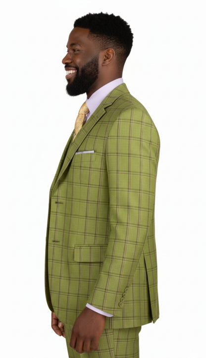 Vinci MV2W-4-MOSS Mens Suit