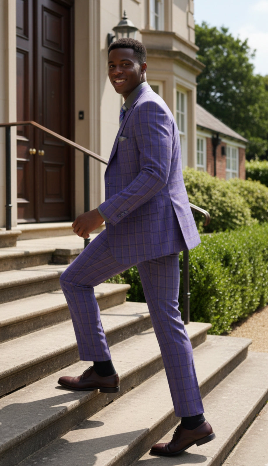 Vinci MV2W-4-PUR Mens Suit