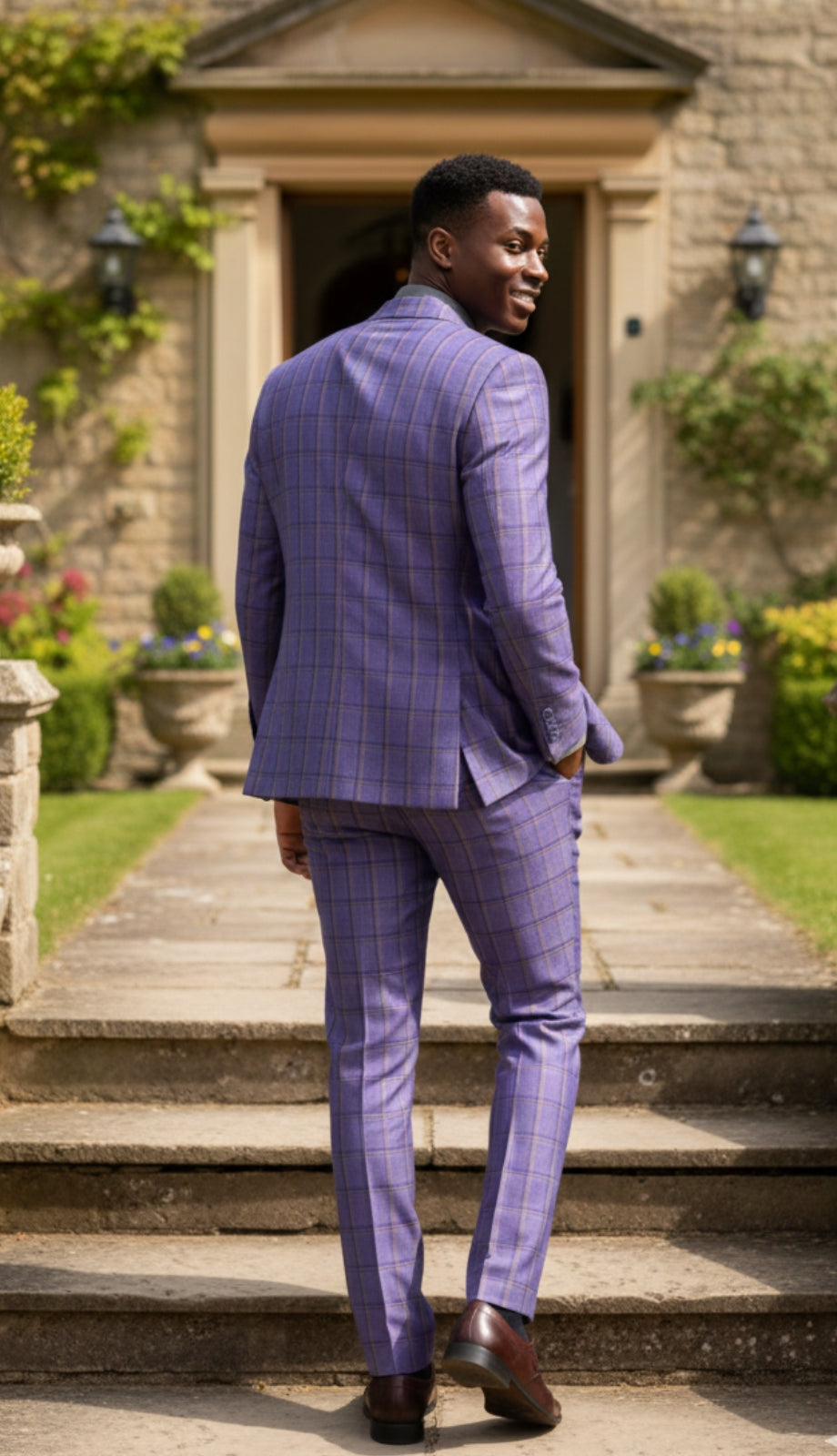 Vinci MV2W-4-PUR Mens Suit