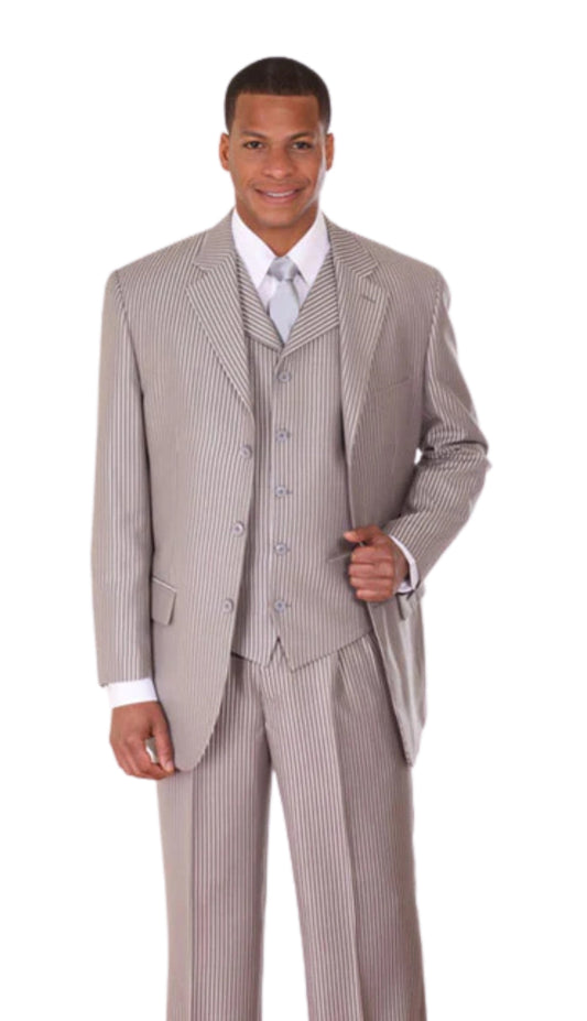 Milano Moda 5802V5-SIL Mens Suit