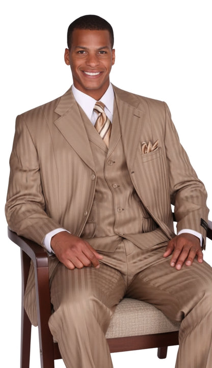 Milano Moda 5802V5-TAN Mens Suit
