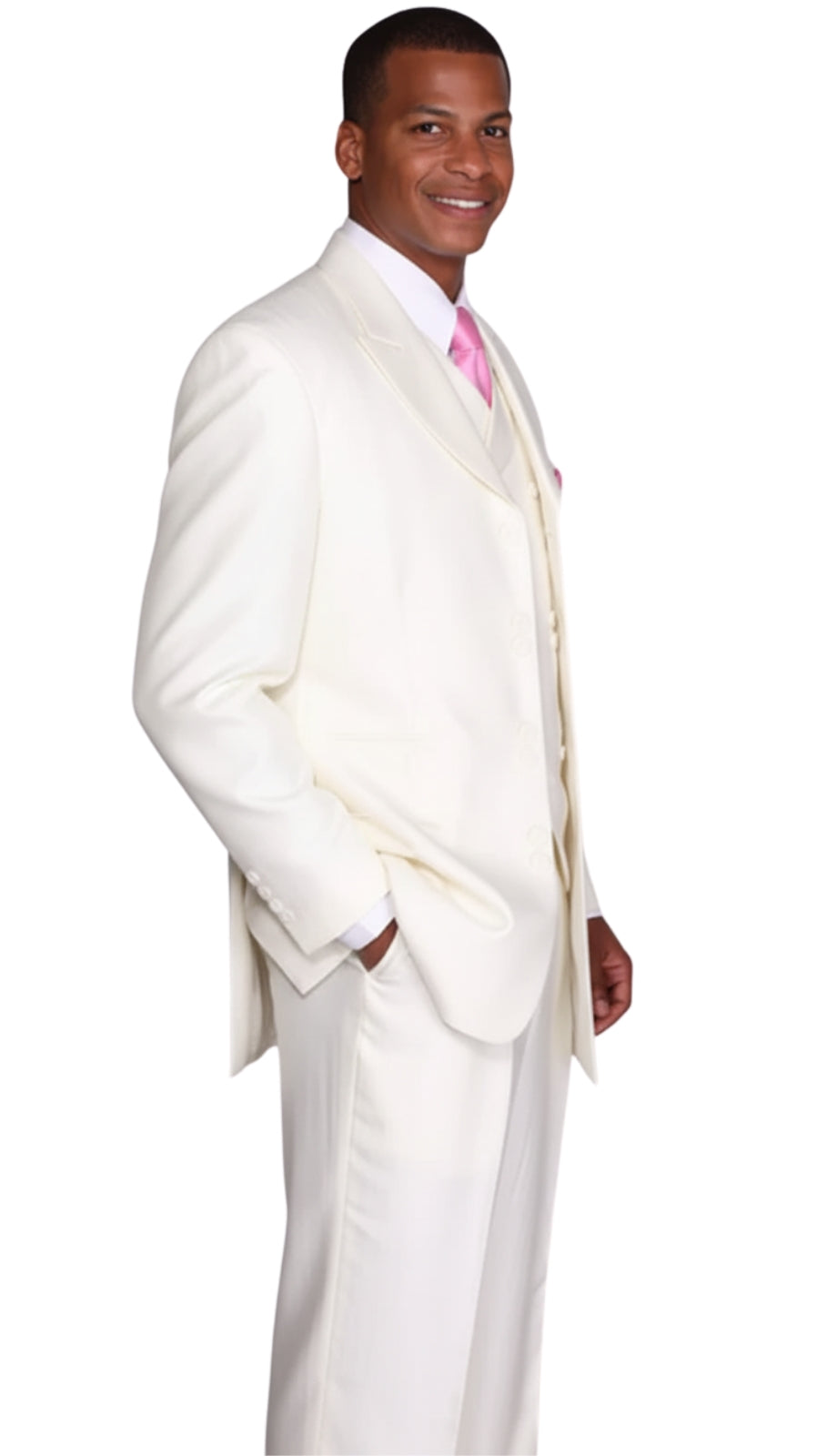 Milano Moda 5264V-CR Mens Suit