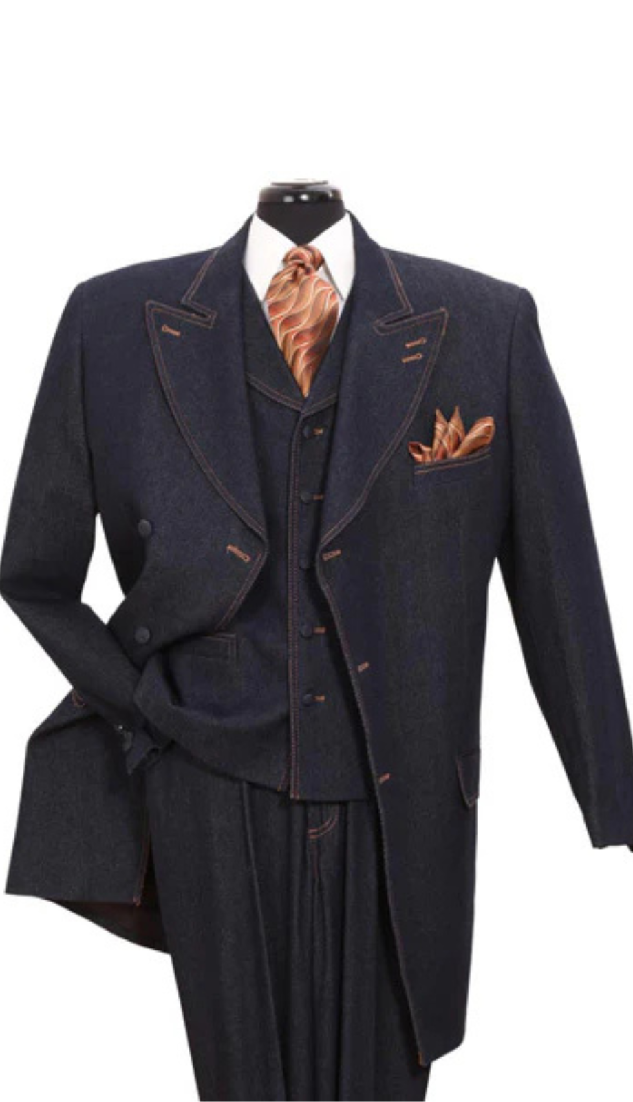 Milano Moda 5283V-DN Mens Suit