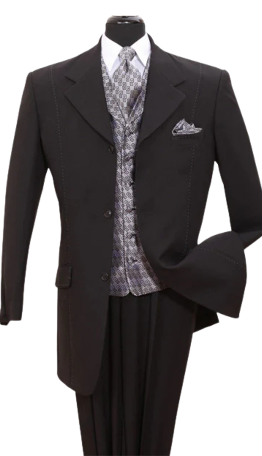 Milano Moda 6802V-BL Mens Suit