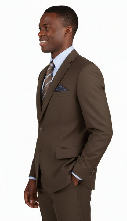 Vinci  S-2PP-BRN Mens Suit