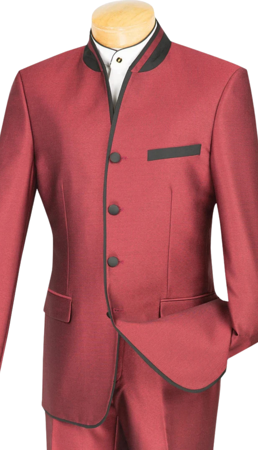 Vinci S4HT-1-BUR Mens Suit