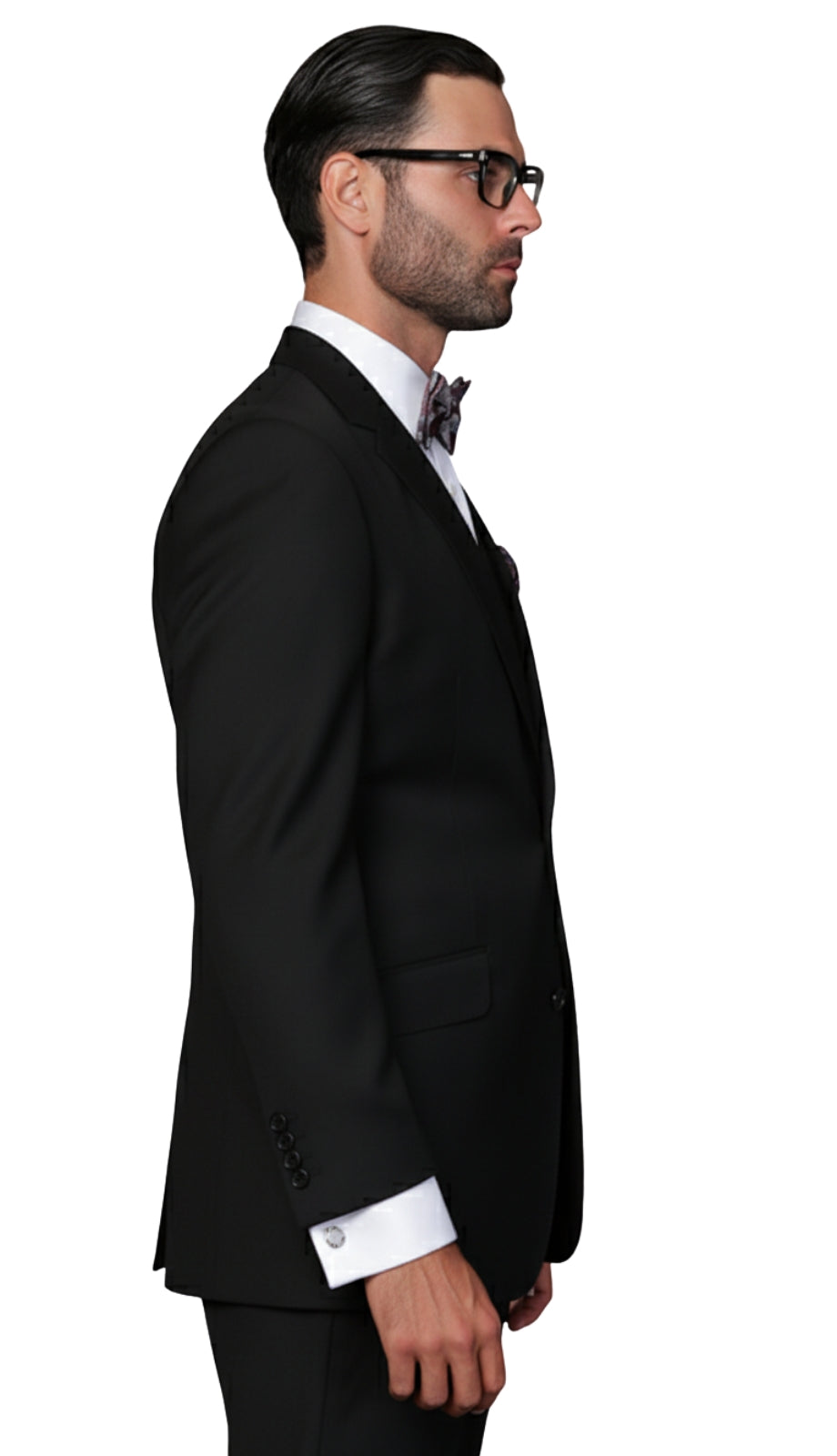 Statement  STZV-100 BLK Mens Suit
