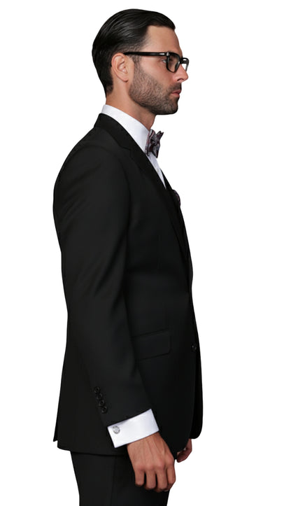 Statement  STZV-100 BLK Mens Suit