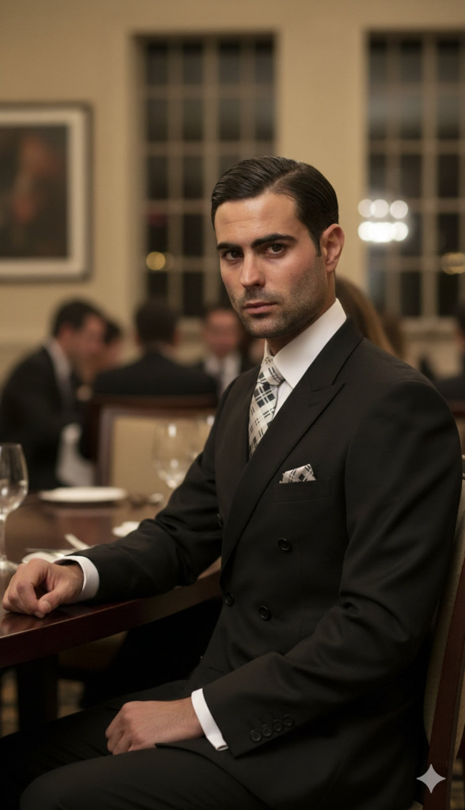 Statement  STZV-100 BLK Mens Suit