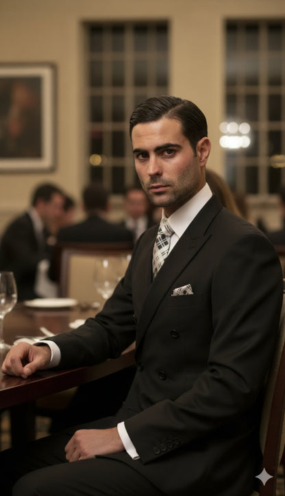 Statement  STZV-100 BLK Mens Suit