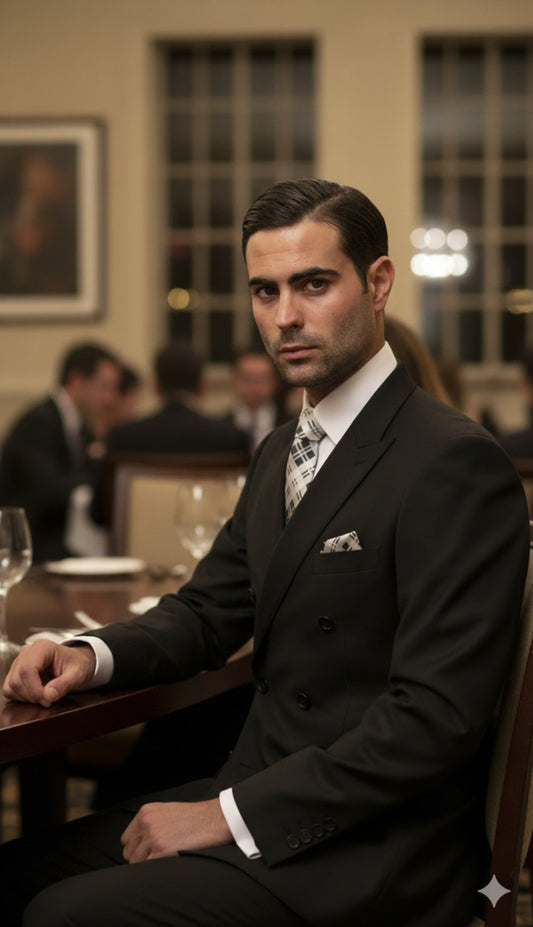 Statement  STZV-100 BLK Mens Suit