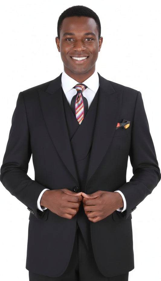 Iconic T-514-BLK Mens Church Suit