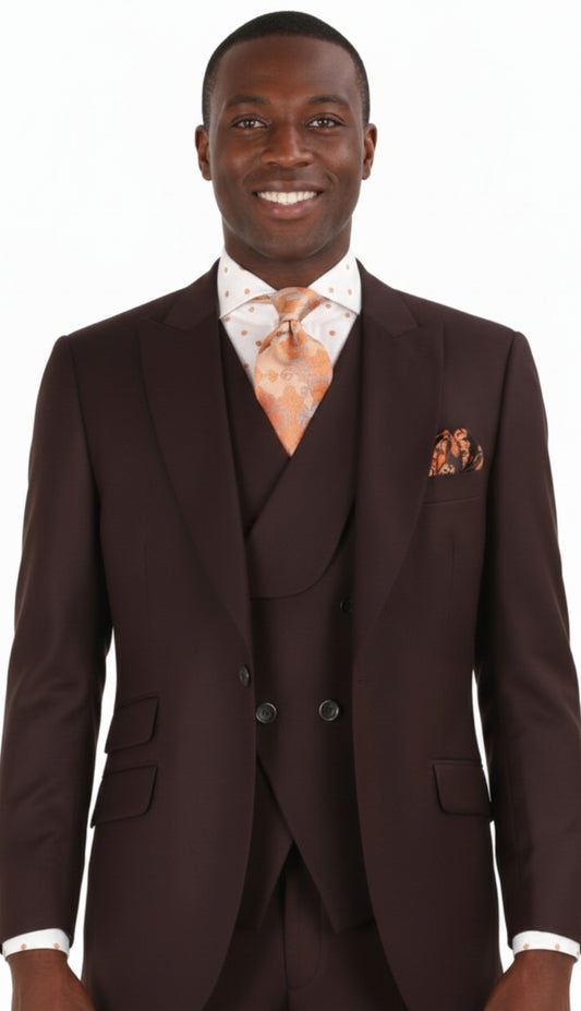 Iconic T-515-BRN Mens Church Suit