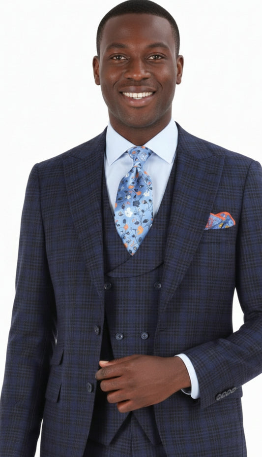 Iconic T-615-BLU Mens Church Suit