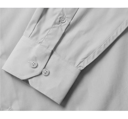 Renoir Mens Shirts TC629-GRY ( Classic Fit Long Sleeve Spread Collar Dress Shirt )