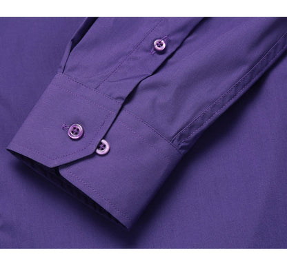 Renoir Mens Shirts TC640-LILAC ( Classic Fit Long Sleeve Spread Collar Dress Shirt )