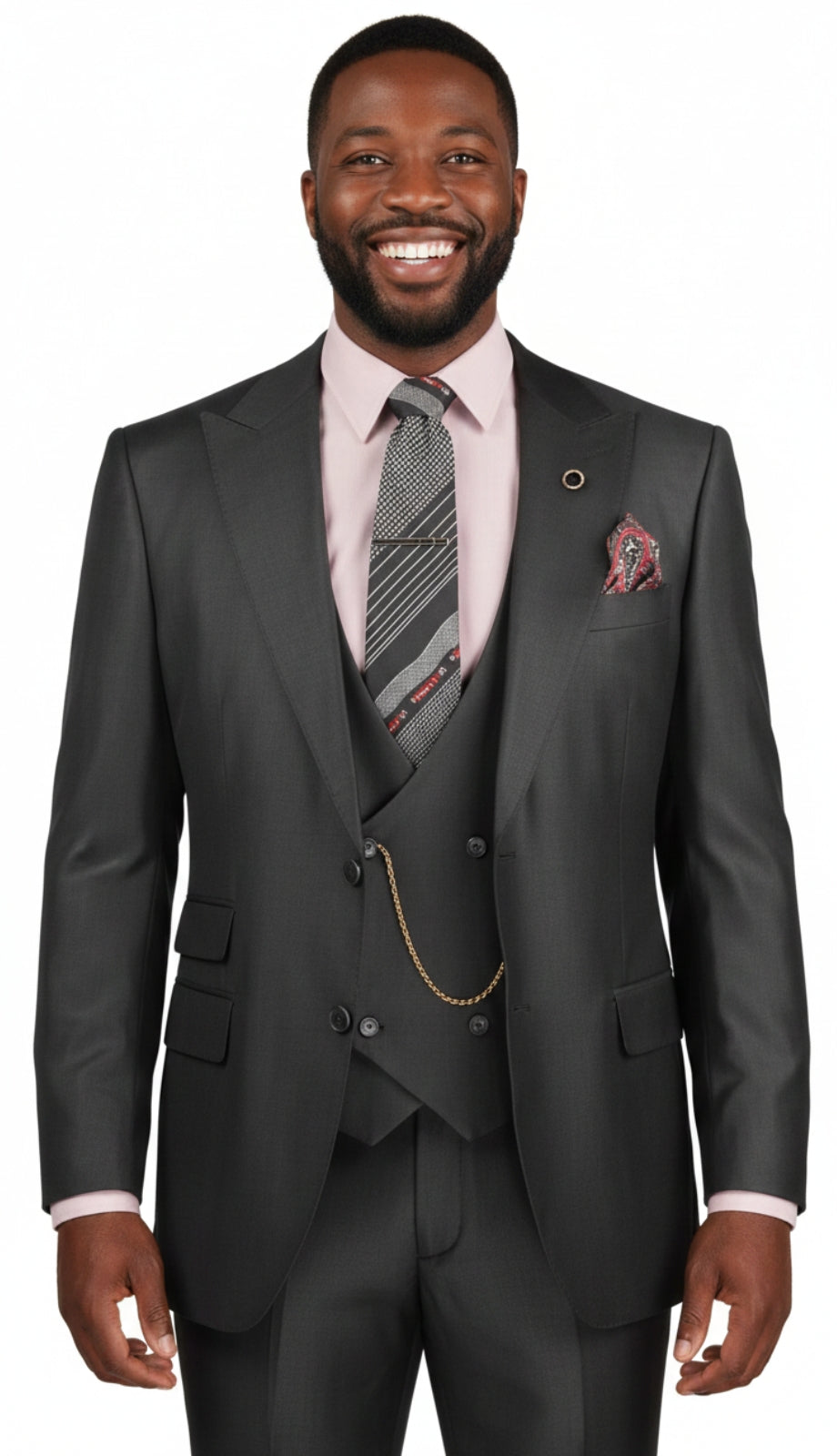 Vinci V2RK-5-BLK Mens Church Suit