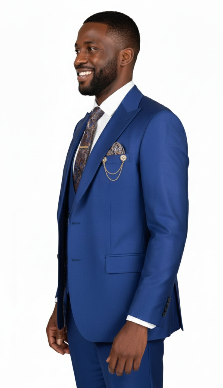 Vinci V2RK-5-BLU Mens Suit