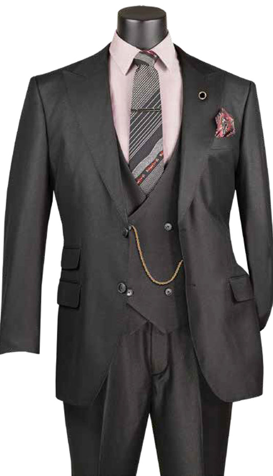 Vinci V2RK-5-BLK Mens Church Suit