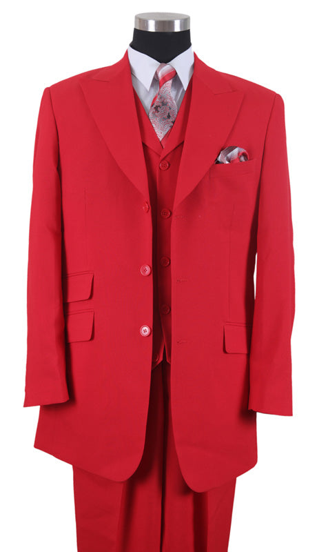 Milano Moda 905V-RED Mens Suit