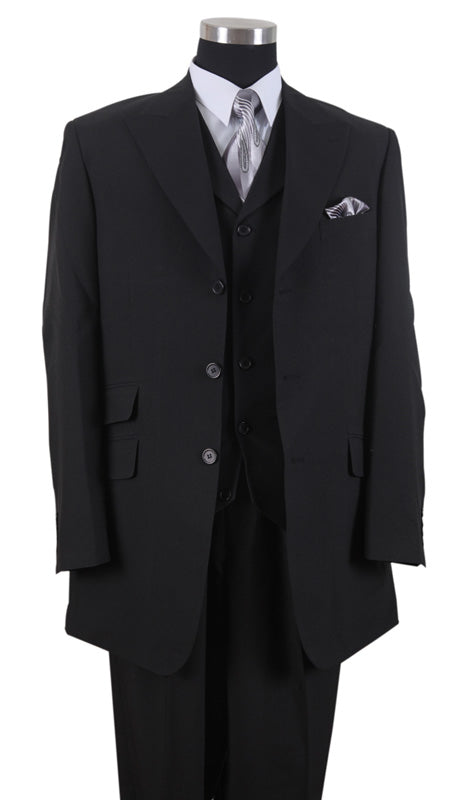 Milano Moda 905V-BLK Mens Suit
