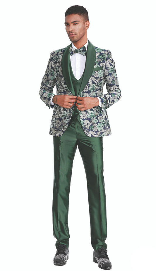 Tazzio M308SK-GRN Mens Suit